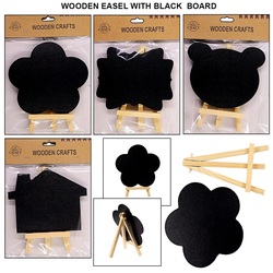 WOODEN EASEL WITH BLACK BOARD RAW4038